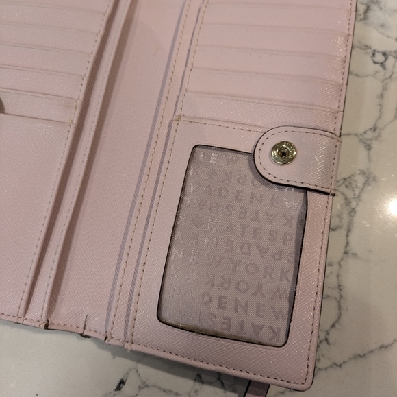 Kate Spade wallet Newbury slim bifold pink polka dot - Picture 9 of 14